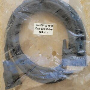 DVI-D Male to Male Dual Link Cable, 3-Meter